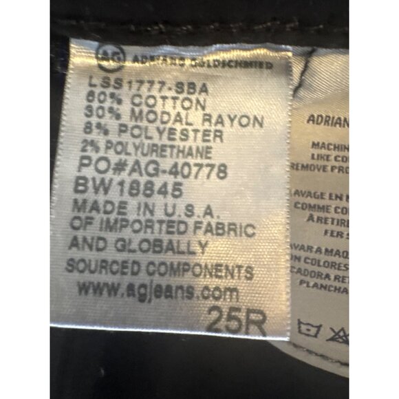 2/$30 Adriano Goldschmied 25R Farrah Skinny Ankle Jeans Black - Picture 15 of 16